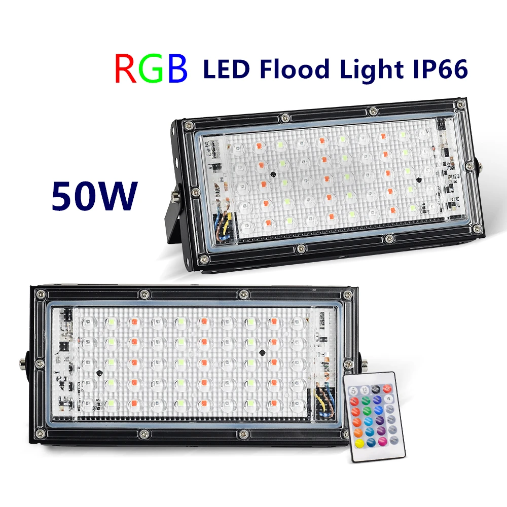 Светодиодный RGB прожектор светильник 50 Вт светодиодный проектор 220 в 230 уличный