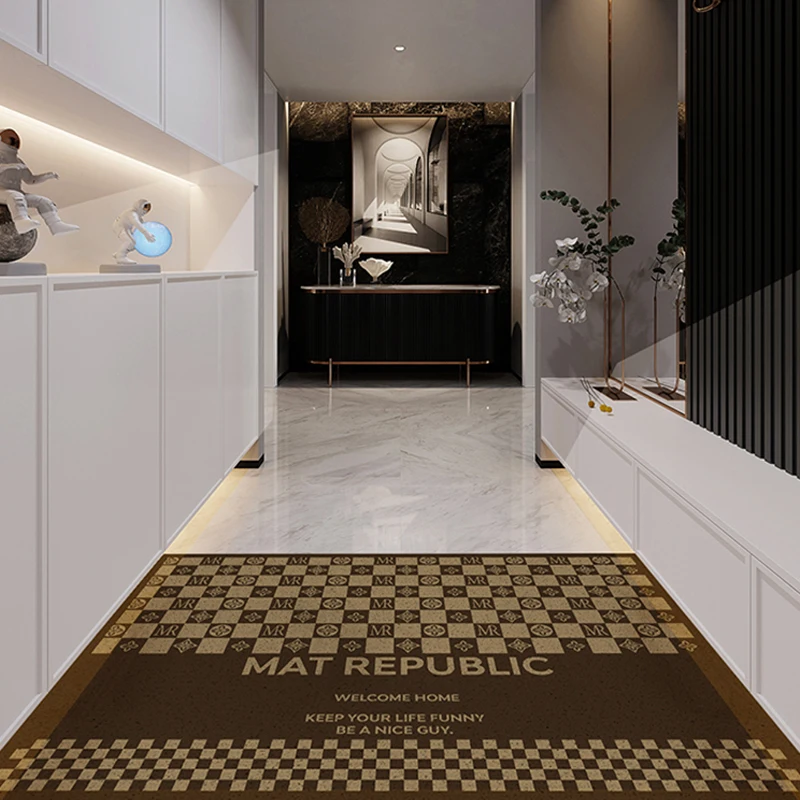 

Vintage Home Front Door Mat Kitchen Bedroom Bathroom Living Room Carpet Entrance Door Mat Custom Size Hallway Non-slip PVC Mat