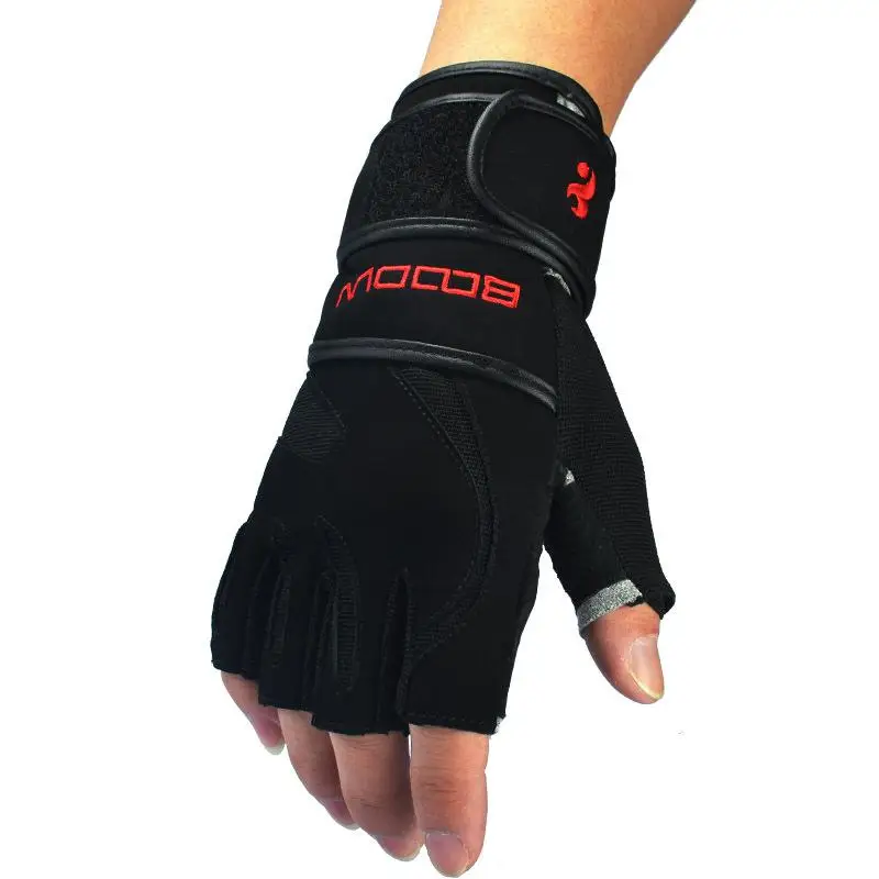 

Non Slip Gym Fitness Gloves Genuine Leather Men's Half Finger Crossfit Gloves Dumbbell Sports Bodybuilding Weight Lifting Gloves