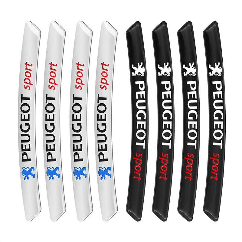 Изогнутые наклейки на автомобильные диски колеса 4 шт. для Peugeot 207 307 107 407 507 508 408 308
