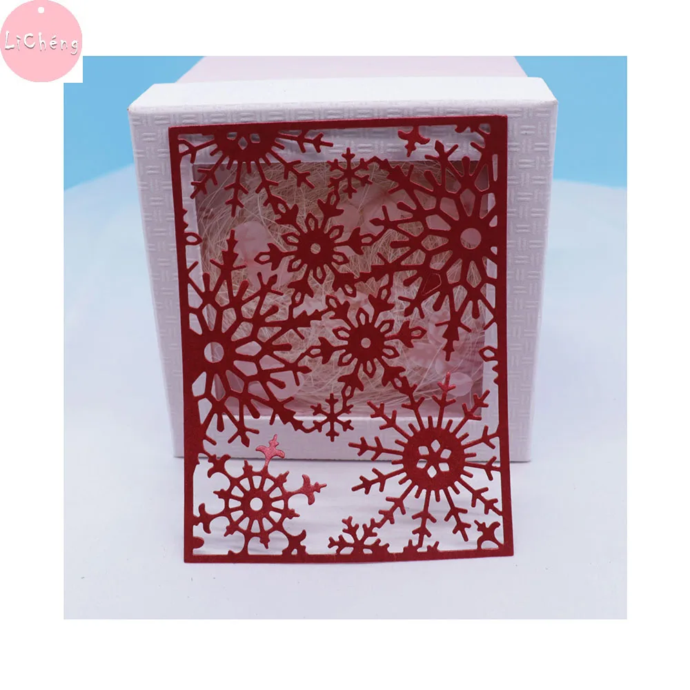 Зимние рамки Slimline карты умирает Скрапбукинг металлическое ремесло фото трафарет