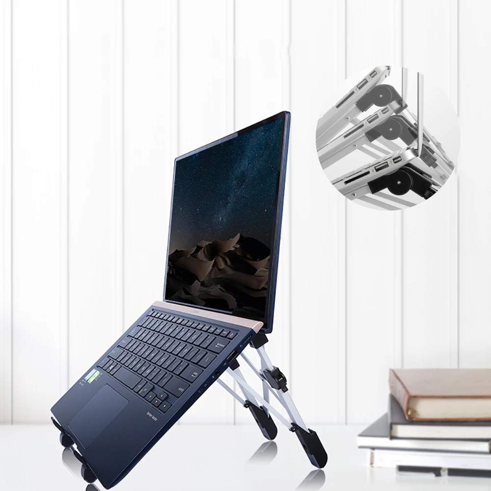 Портативный ноутбук Стенд складной алюминиевый сплав регулируемая высота