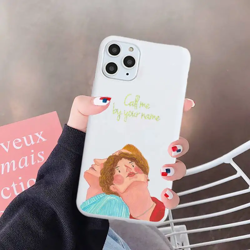 

Call Me by Your Name Phone Case White Candy Color for iPhone 6 7 8 11 12 s mini pro X XS XR MAX Plus
