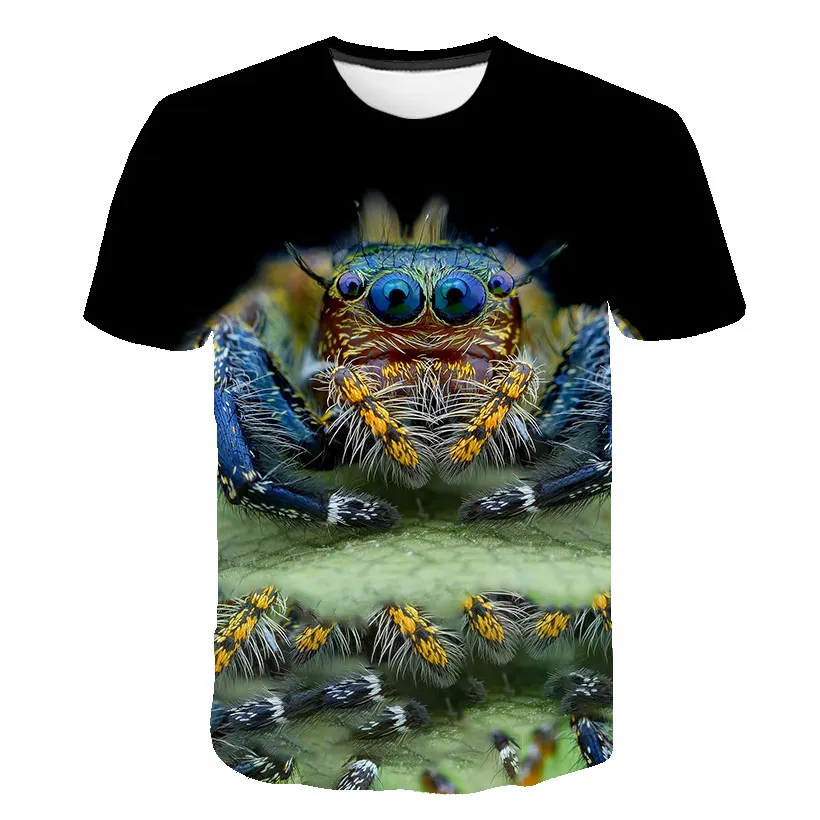 

Summer O-Neck Spider Graphic Boy t-shirt With Print Clothes For Teens Fashion Casual Funny 3D Streetwear TOP Tees Child t-shirt