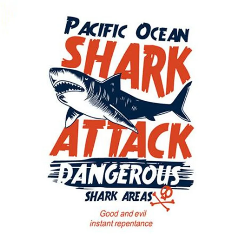 Patches for clothing accessories stranger things iron on transfer SHARK ATTACK Diy clothes stickers parches ropa termoadhesivos | Дом и сад