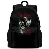 queen news of the world freddie mercury rock official mens unisex style print youth women men backpack laptop travel