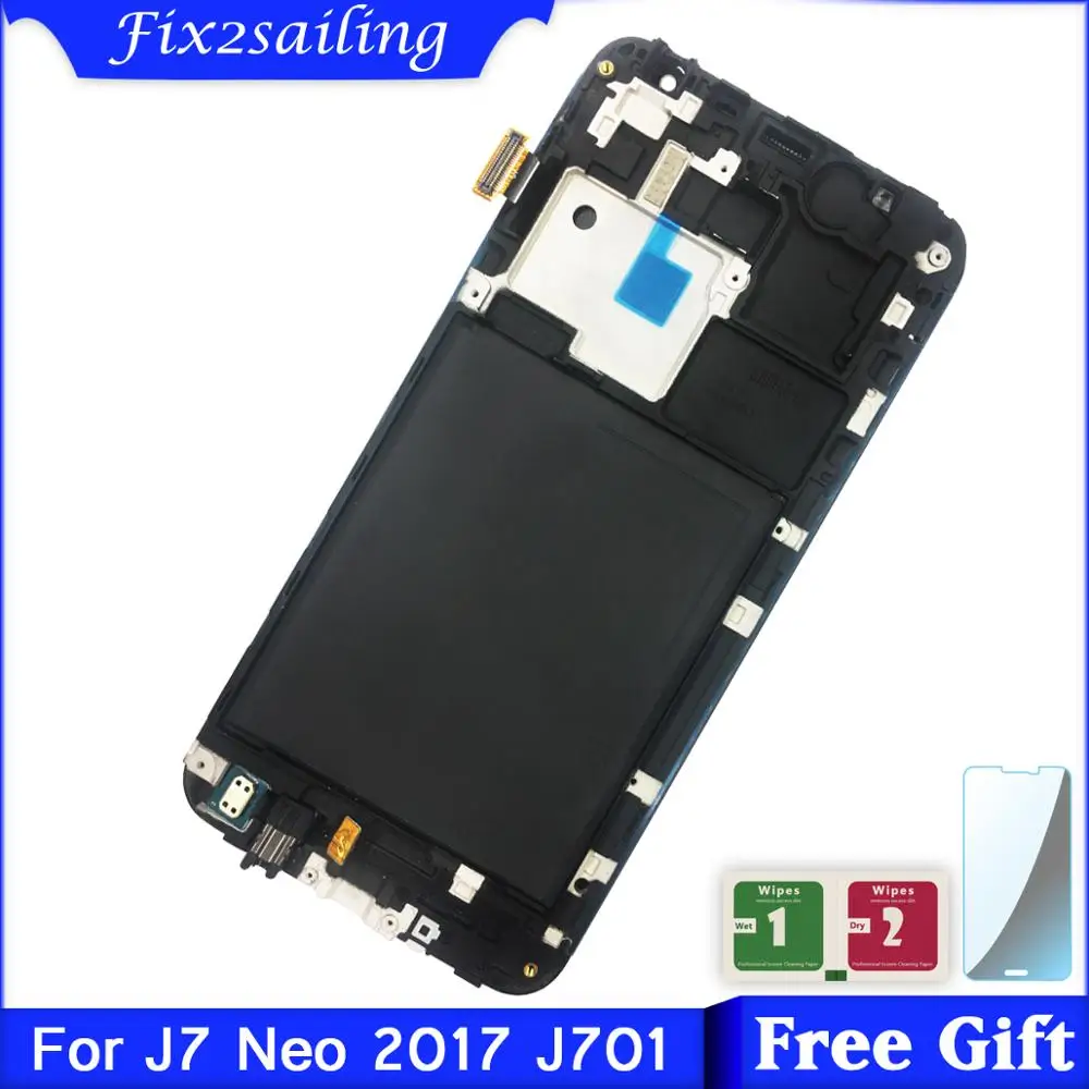 5,5 дюймовый экран для samsung Galaxy J7 Neo J701 J701F J701M ЖК-дисплей сенсорный экран с рамкой для телефона lcd