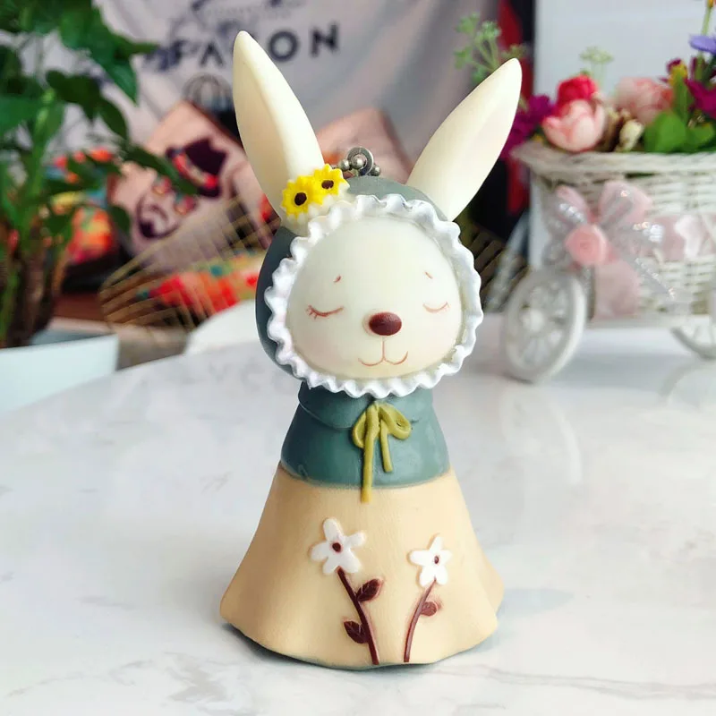 2020 прекрасная мягкая сад брелок для ключей кролик мультфильм животных Брелоки в