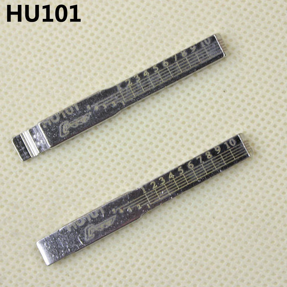 10PCS/LOT HU101 Engraved Line Key Blank NO.38 For Ford Jaguar Fiesta Volvo XC60  S40 Land Rover Scale Shearing Teeth Key Blade