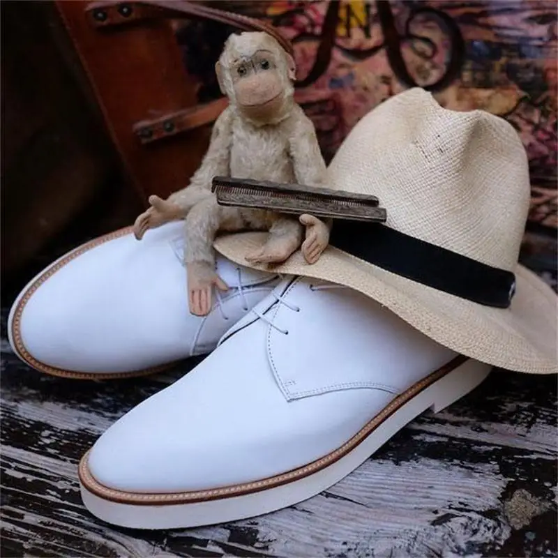 

2021 New Men Shoes Fashion Casual Business Banquet Dress Shoes Elegant Gentleman White PU Lace-up Oxford Shoes XM416