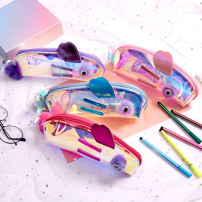 

Чехол для карандашей, для девочек, с изображением кролика