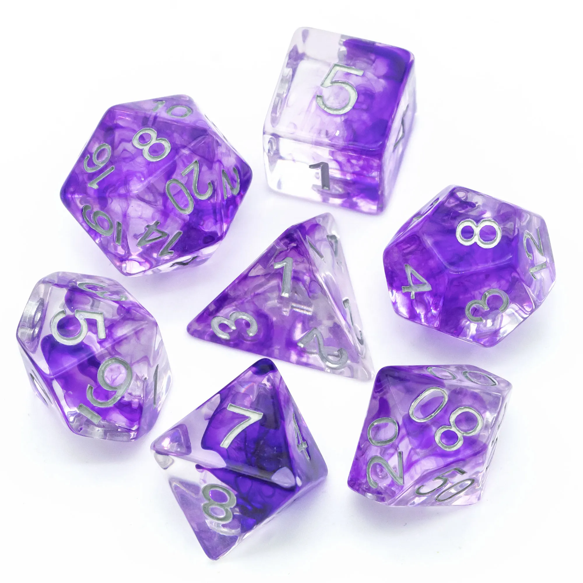 Полиуретановые фиолетовые фотообои набор D4 ~ D20 полигедрические кости для