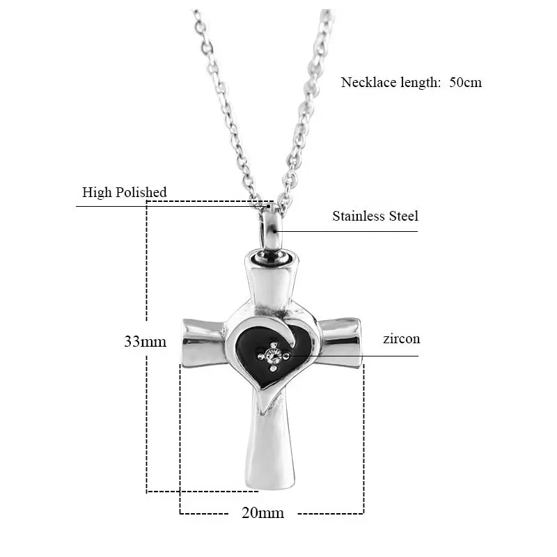 Цепочка с крестом Иисуса урна шкатулка для кремации собак в классическом стиле