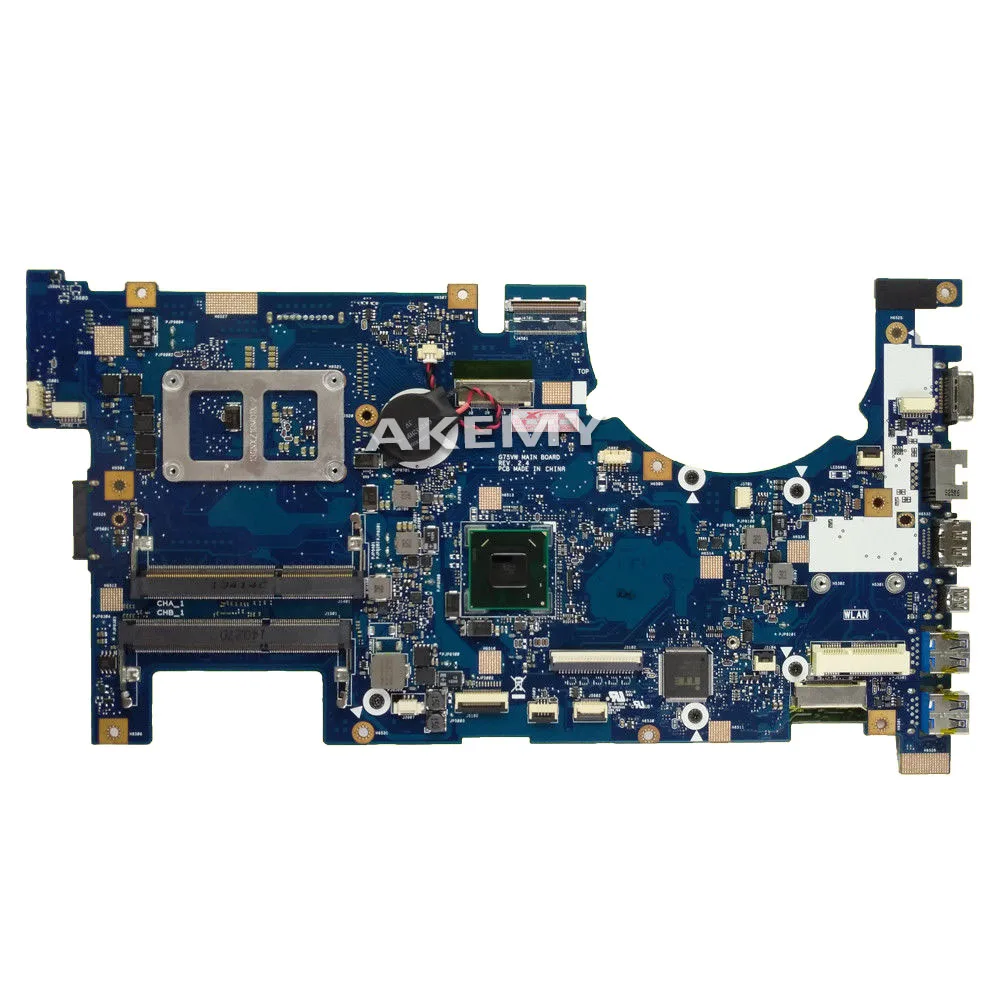 XinKaidi G75VW материнская плата для ноутбука ASUS G75V G75VX тест оригинальная HM65 3D |