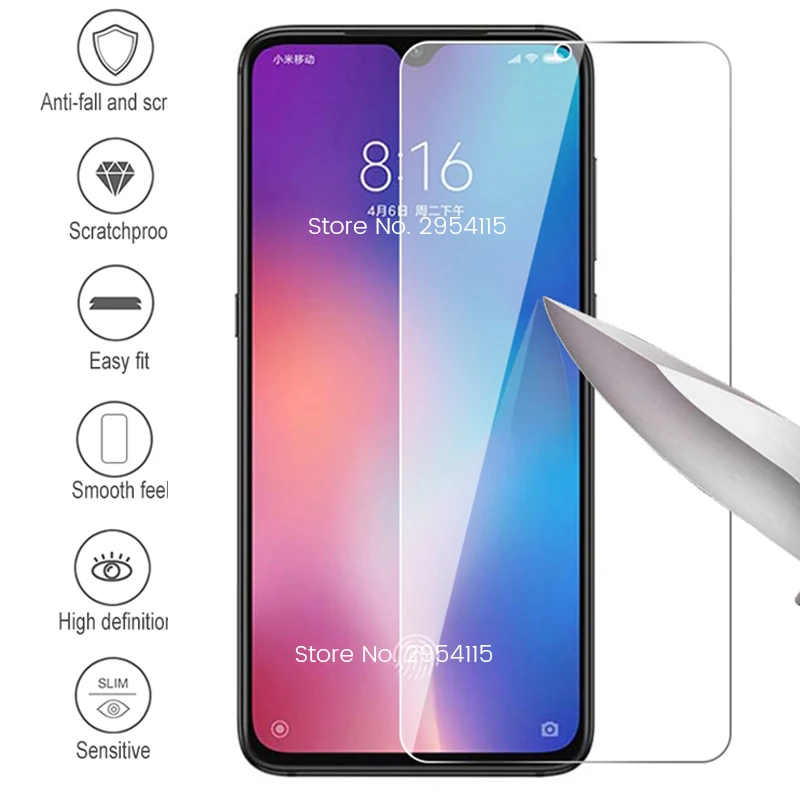 2 шт. закаленное стекло для защиты экрана xiaomi mi 9 lite безопасные очки light 9se 9t pro mi9se mi9