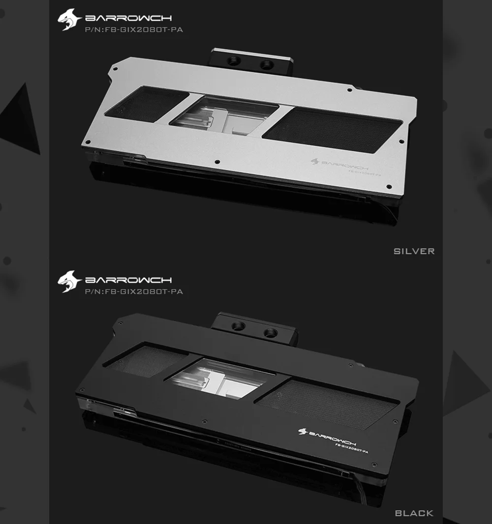 Barrowch FB-GIX2080T-PA цифровой термометр GPU блоки 5 в 3 Pin алюминиевый сплав панель, для Gigabyte RTX2080Ti/2080/2070 Aorus