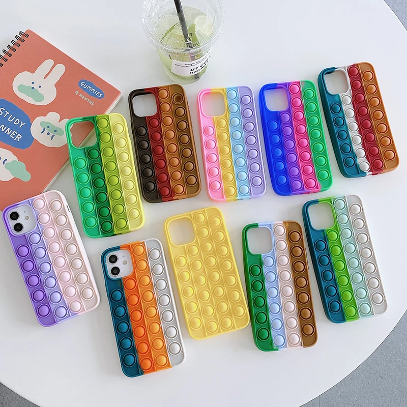 Красочные пережить стресс Телефон чехол для iPhone X XR XS 11 12 Pro Max 7 8 Plus SE Непоседа