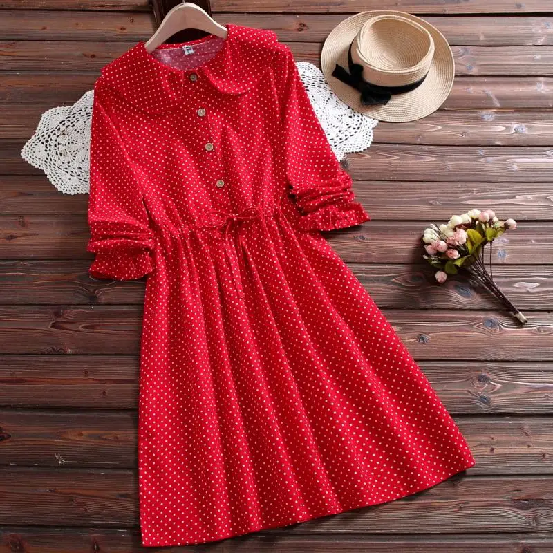 Темно синее красное вельветовое платье с принтом звезд юбка в стиле мори