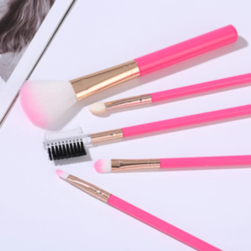 

Cms 5 шт. косметика Кисточки кисточка для основы мягкий высококачественный синтетический волокнистый Макияж Косметический кисточки инструм...