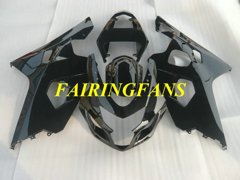 Мотоцикл обтекателя тела для GSXR600 750 K4 04 05 R 600 GSXR750 2004 2005 полностью глянцевый черный