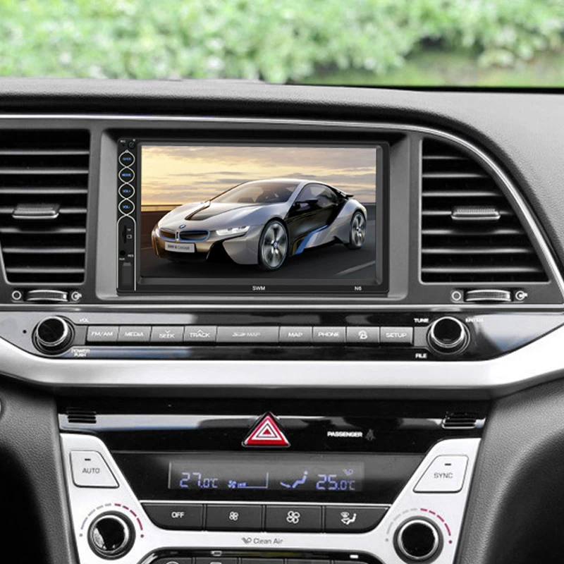 Высокое разрешение Bluetooth мультимедийный плеер Автомобильный стерео MP5 USB TF FM