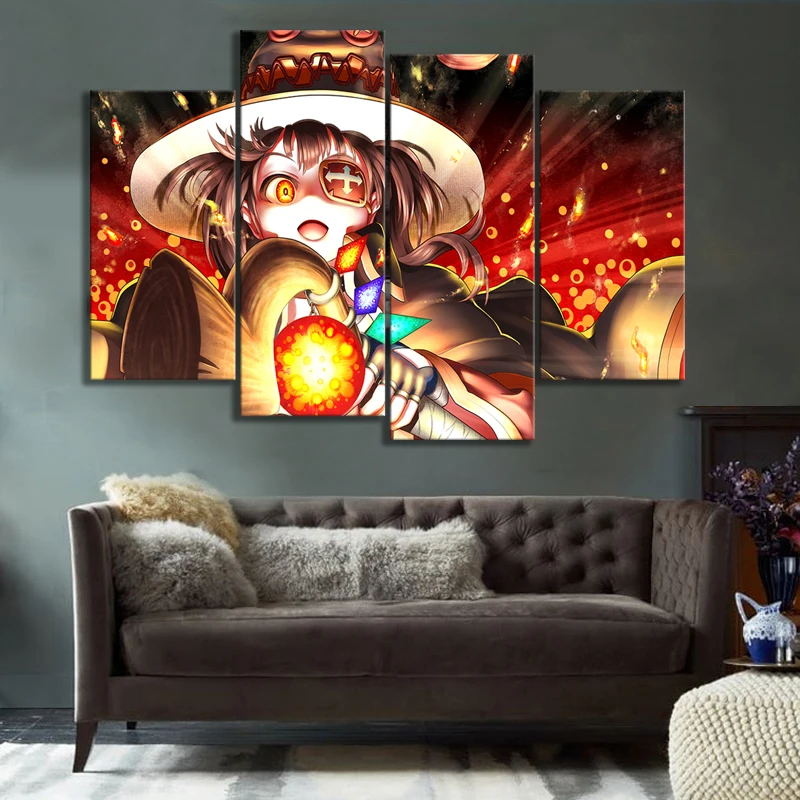44 панели HD Аниме Девушки картины S Megumin Kono Subarashii Sekai Ni Shukufuku Wo мультфильм наклейка