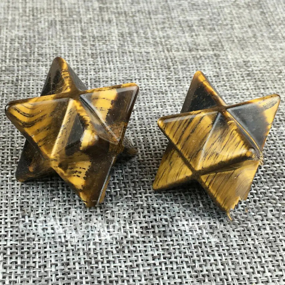 3 шт. натуральный кристалл кварца Меркаба звезда резной геометрический кварц для
