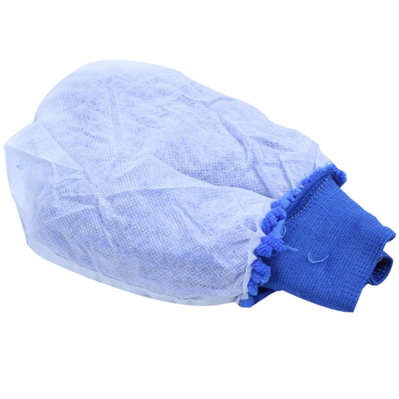 

2Pcs Chenille Super Absorbent Wash and Wax Glove,Blue with 23.5cm Car Auto Wash Grit Guard Insert Washboard Filter