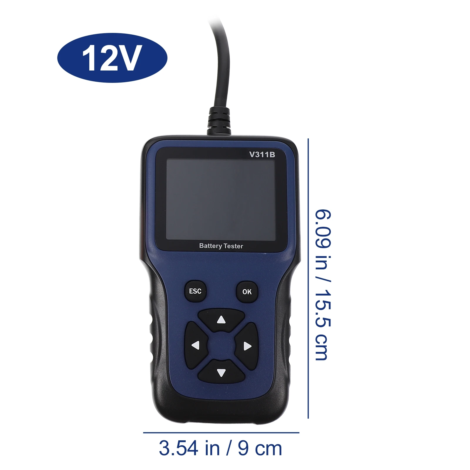 

12V Car Battery Tester Vehicle Car LCD Battery Test Analyzer Auto System Analyzer Voltage ohm CCA Te Car Automobile Accessories