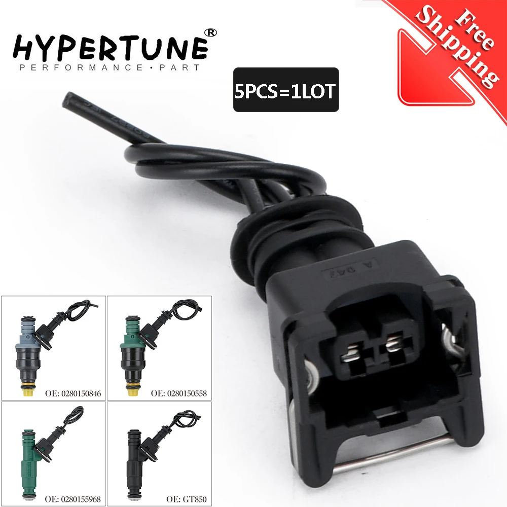 FREE SHIPPING - 5CPS/LOTS INJECTOR DYNAMICS EV1 Pigtail Clip Connector Fuel Injector Connectors For many cars EV1 Injector Plug