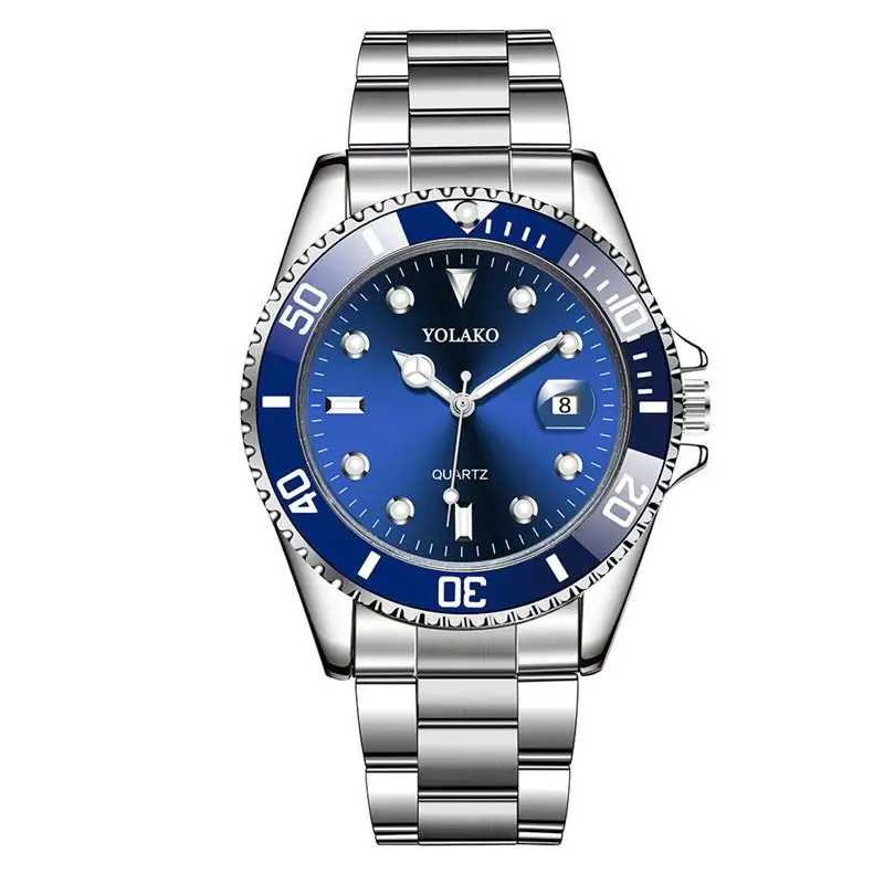 hot sales mens watches date sport quartz analog wrist watch military stainless steel top brand 2022 yolako luxury fashion men free global shipping