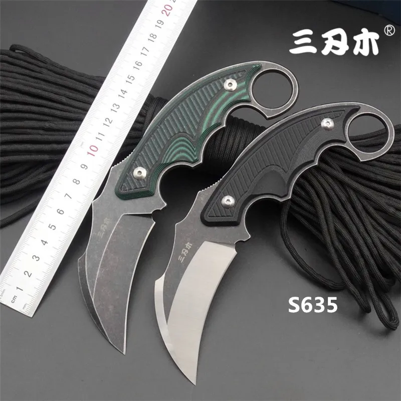 Sanrenmu S635 фиксированный нож 14C28N лезвие G 10 ручка CS GO Тактический охотничий karambit