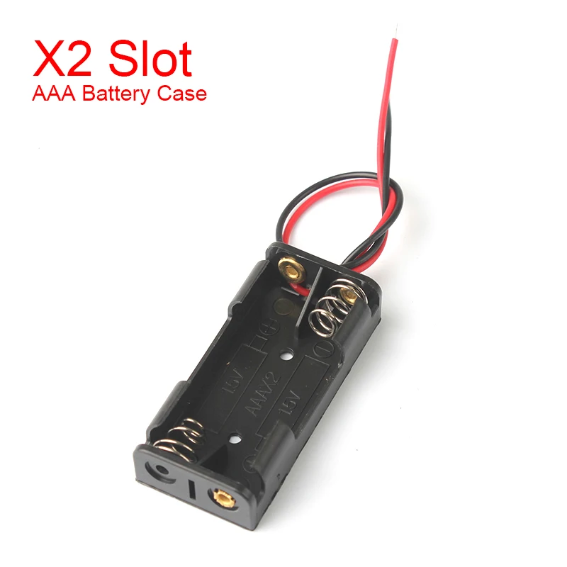 New 1x 2x 3x 4x AAA Battery Box Case Holder With Wire Leads Side By Connecting Solder For 1-4pcs Batteries |