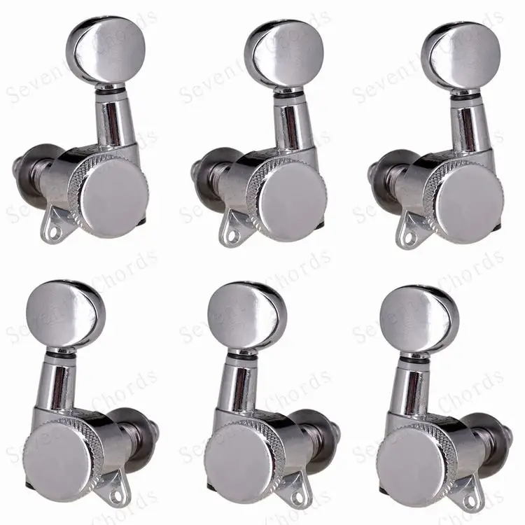 ein set von 6 pcs gesperrt string tuning pegs tuner mechaniken für akustische elektrische gitarre mit oval konkaven taste free global shipping