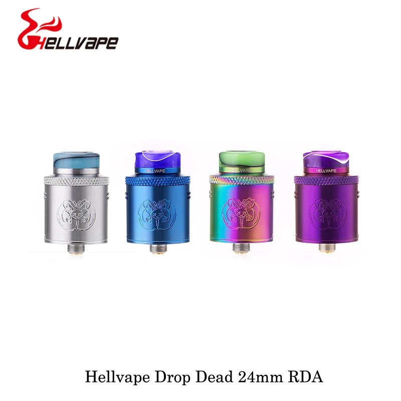 Электронная сигарета helvape Drop Dead 24 мм RDA с полимерным наконечником одна/двойная