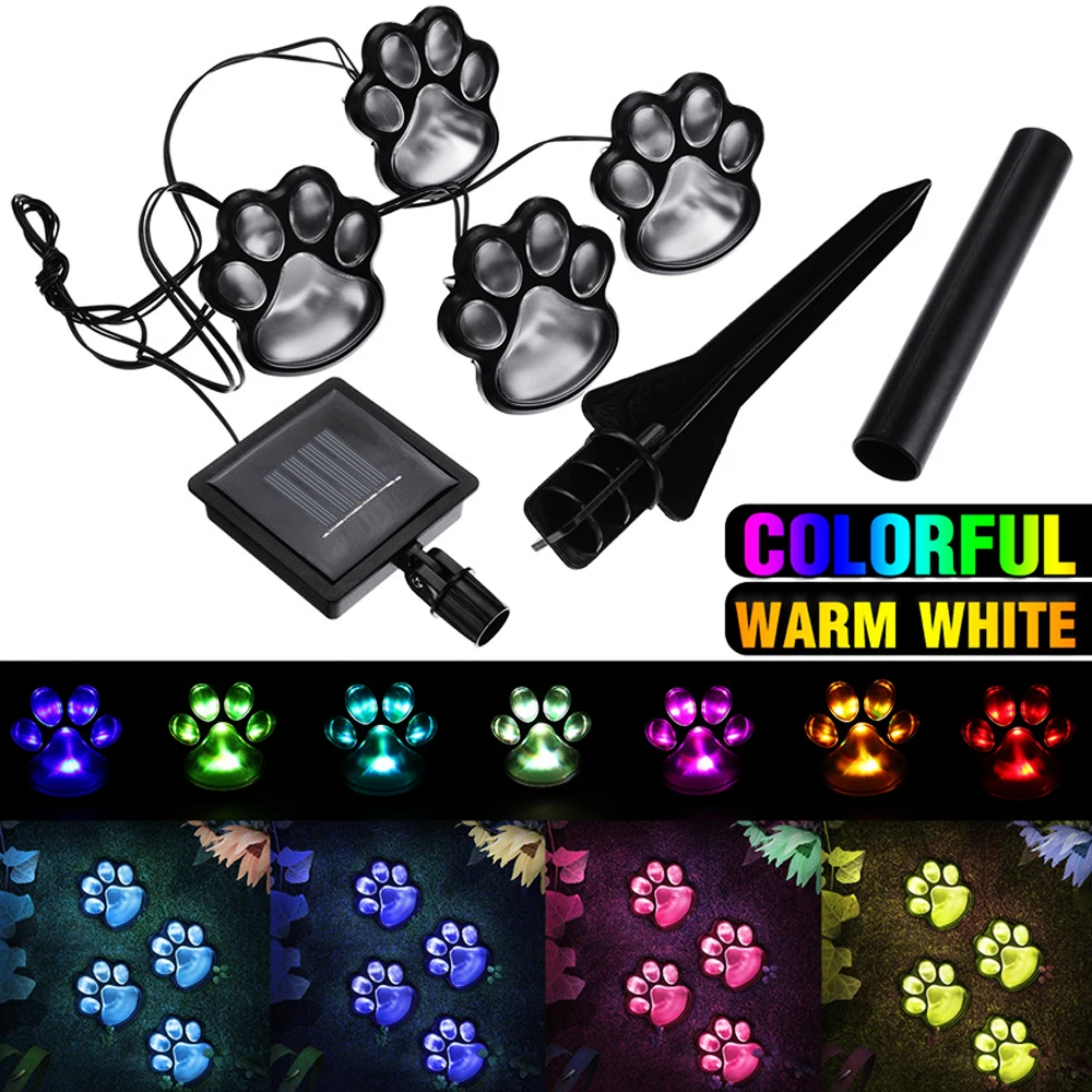 Уличный светильник на солнечных батареях с милым животным рисунком