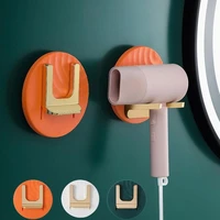 fold hair dryer holder for bathroom wall mounted folded punch free hanging rack storage shelf dryer cradle toilet accessories
