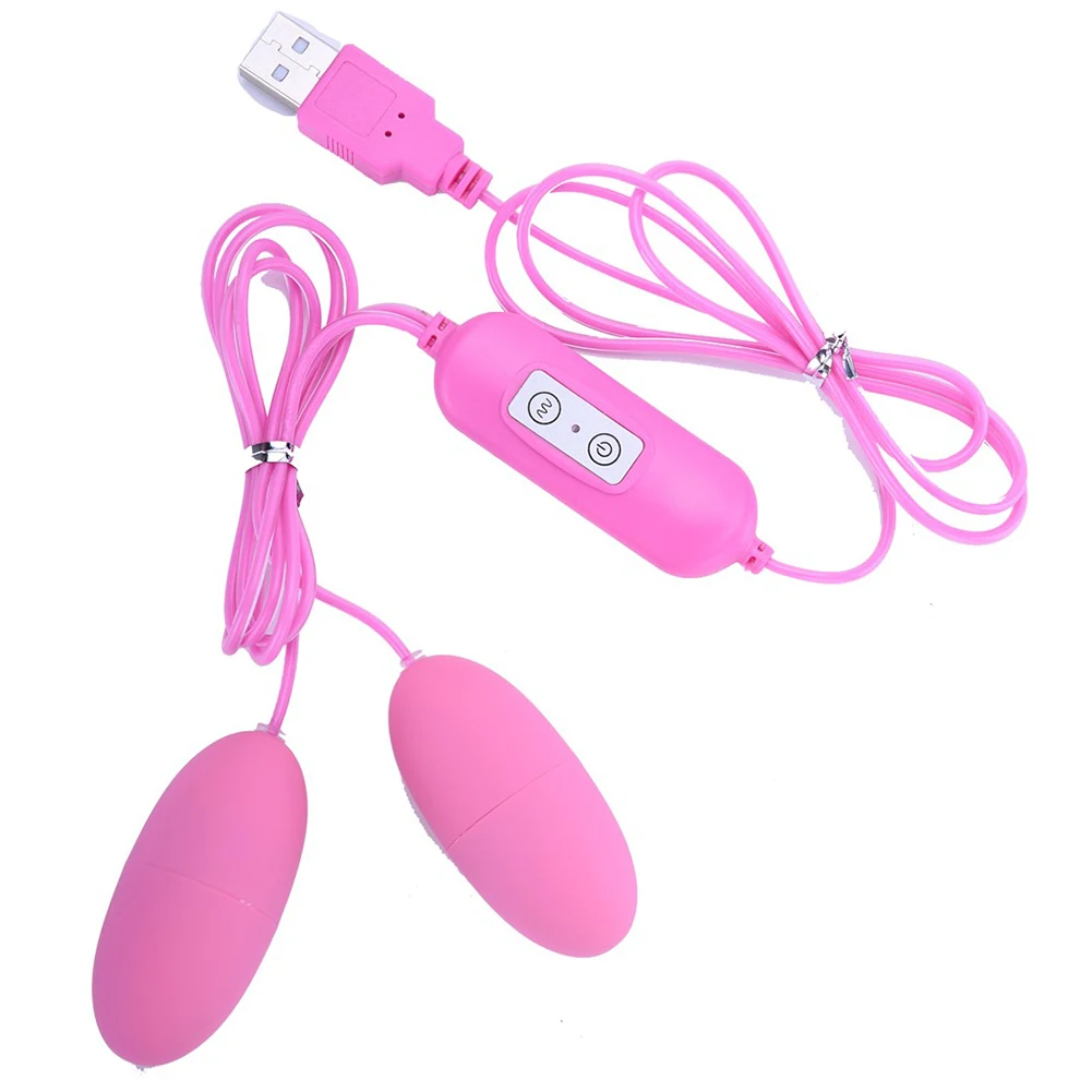 Women USB Double Egg Vibrator Dildo 10 Frequency G Spot Vibration Clitoris Stimulator Vagina Massager Adult Sex Toy AV Stick | Красота и