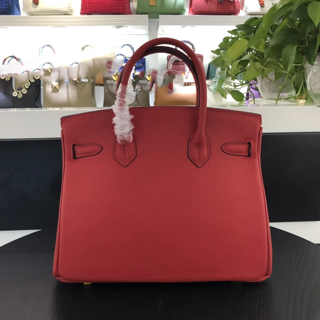 

2021 New Leather Female Bag Head Layer Cowhide Lychee Pattern High-End Atmospheric Handbag Temperament H Style