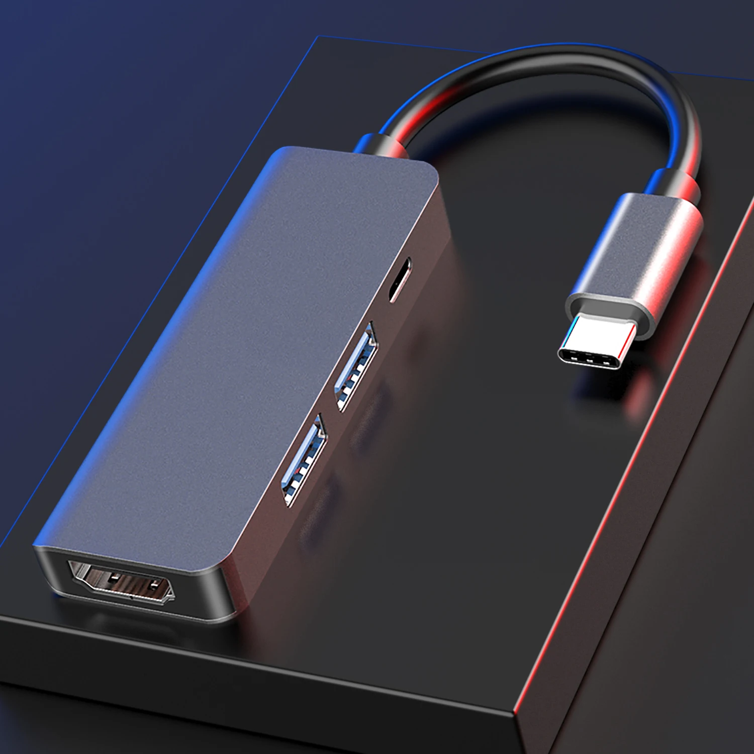 Адаптер USB Type C многопортовый адаптер HDMI выход Gigabit Ethernet SD + Micro карта | Электроника
