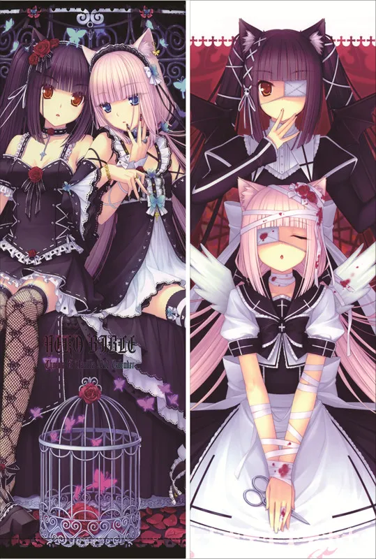 S16 Аниме Nekopara Chocolat Dakimakura Чехол персонажи ванильный чехол Neko Para кошки рай кокосовые объятия чехол для подушки - Цвет: S16