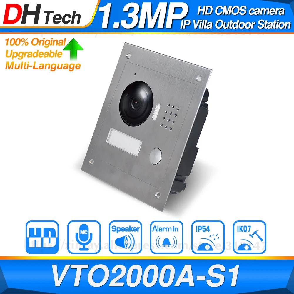 Сетевой видеорегистратор Dahua оригинальный VTO2000A S1 видео дверной звонок металла POE