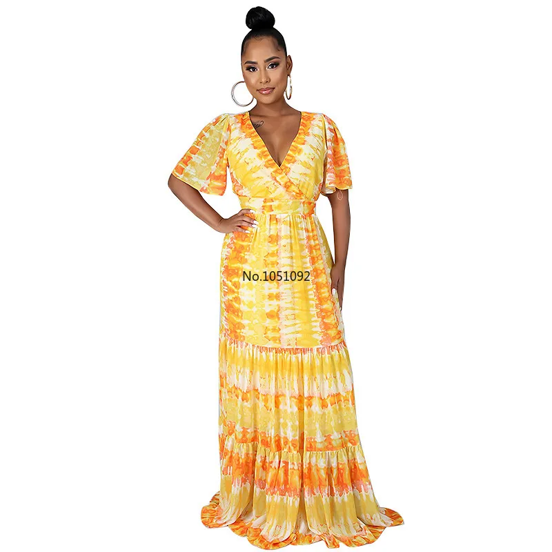 2020 женские летние новые повседневные праздничные длинные платья с коротким