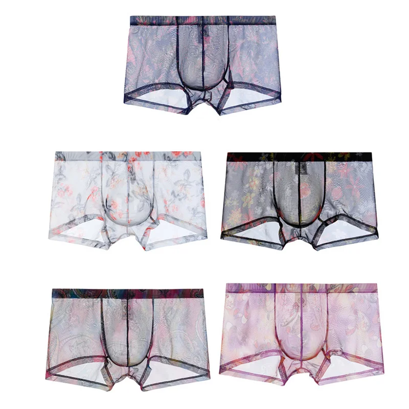 4 шт./компл. сексуальные трусы боксеры для геев короткое нижнее белье эротическое