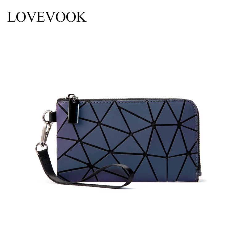 Женский маленький кошелек LOVEVOOK повседневный клатча светящегося цвета с коротким