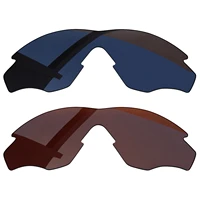 bsymbo 2 pairs pitch black sandy brown polarized replacement lenses for oakley m2 frame oo9212 frame