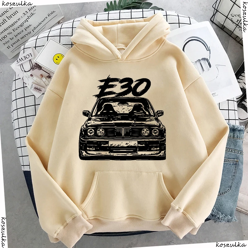 

New Autumn Winter E30 Car Hoodies Fashion Mens Stylish Cars Design Hooded Sweatshirts Hoody Men Green Hip Hop Harajuku Hoodie
