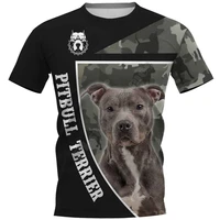 pitbull terrier 3d printed t shirts women for men summer casual tees short sleeve t shirts funny animals short sleeve 03