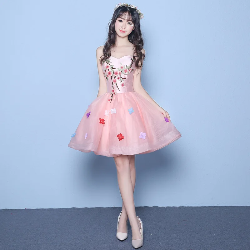 Женское вечернее платье без бретелек элегантное бальное с цветочным принтом для