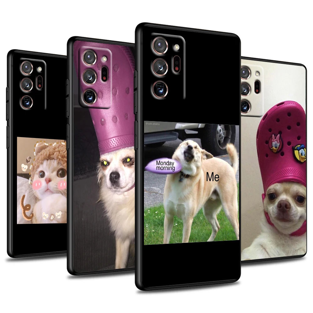 

Art Cute Funny Cat Featured For Samsung Galaxy Note 20 Ultra 10 Plus 5G M62 M60S M52 M42 M32 F52 Soft Black Phone Case
